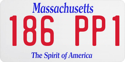 MA license plate 186PP1