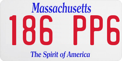 MA license plate 186PP6