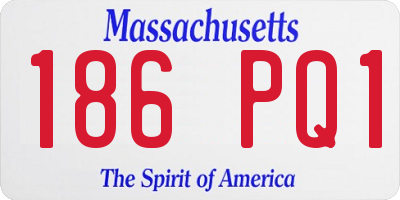 MA license plate 186PQ1