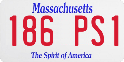 MA license plate 186PS1