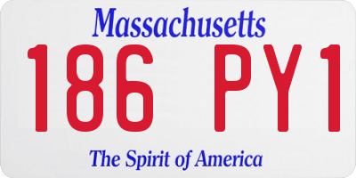 MA license plate 186PY1