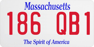 MA license plate 186QB1