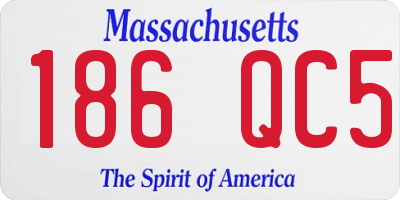 MA license plate 186QC5