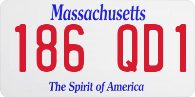 MA license plate 186QD1