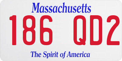 MA license plate 186QD2