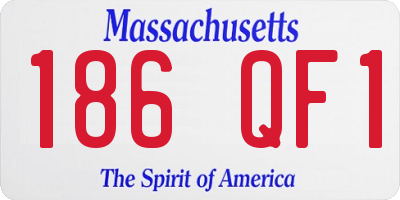 MA license plate 186QF1