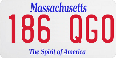 MA license plate 186QG0