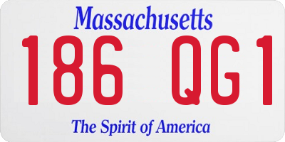 MA license plate 186QG1