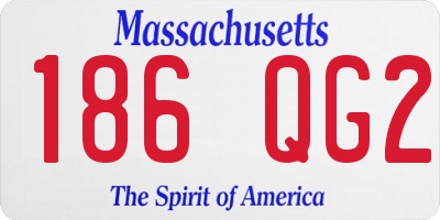 MA license plate 186QG2