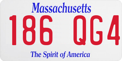 MA license plate 186QG4