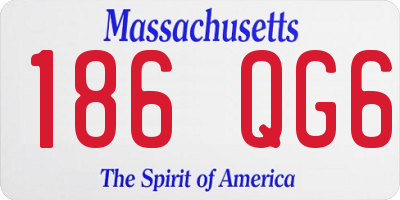 MA license plate 186QG6