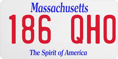 MA license plate 186QH0