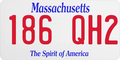 MA license plate 186QH2
