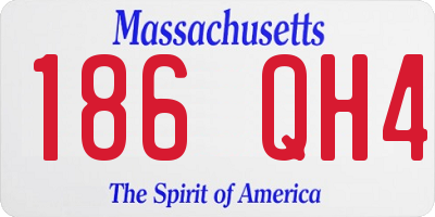 MA license plate 186QH4