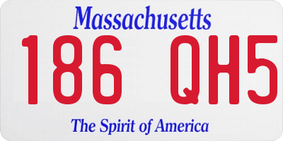 MA license plate 186QH5
