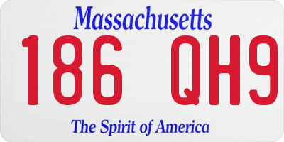MA license plate 186QH9