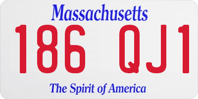 MA license plate 186QJ1