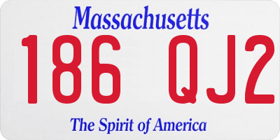 MA license plate 186QJ2