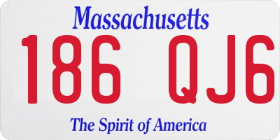 MA license plate 186QJ6