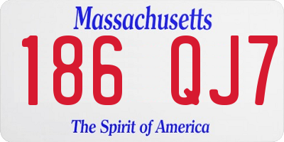 MA license plate 186QJ7