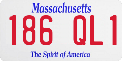 MA license plate 186QL1