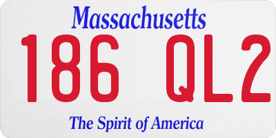 MA license plate 186QL2