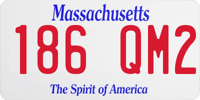 MA license plate 186QM2