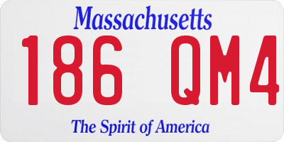 MA license plate 186QM4