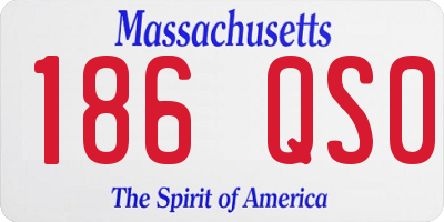 MA license plate 186QS0