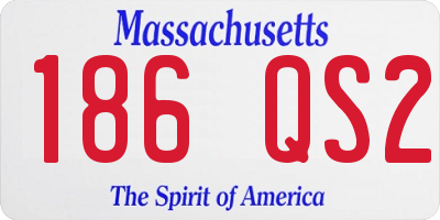 MA license plate 186QS2