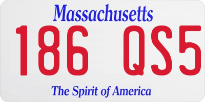 MA license plate 186QS5