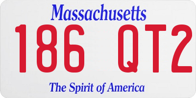 MA license plate 186QT2