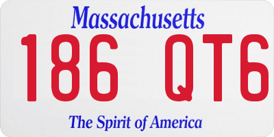 MA license plate 186QT6