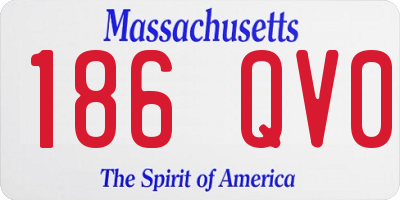 MA license plate 186QV0