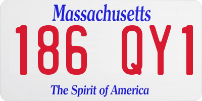 MA license plate 186QY1