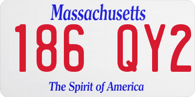 MA license plate 186QY2