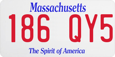 MA license plate 186QY5