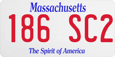 MA license plate 186SC2