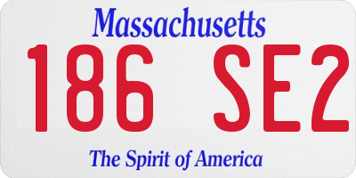 MA license plate 186SE2