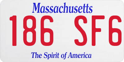 MA license plate 186SF6