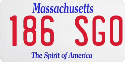 MA license plate 186SG0