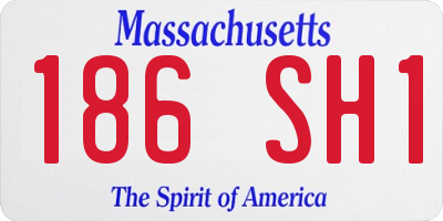 MA license plate 186SH1