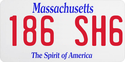 MA license plate 186SH6