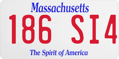 MA license plate 186SI4
