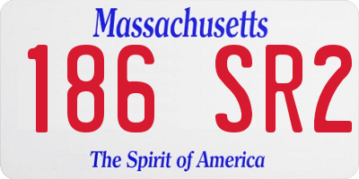 MA license plate 186SR2