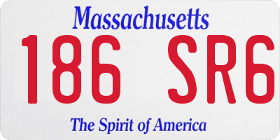 MA license plate 186SR6