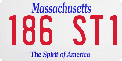MA license plate 186ST1