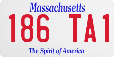 MA license plate 186TA1