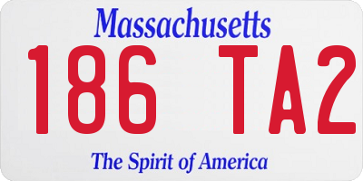 MA license plate 186TA2