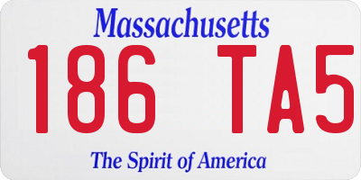 MA license plate 186TA5